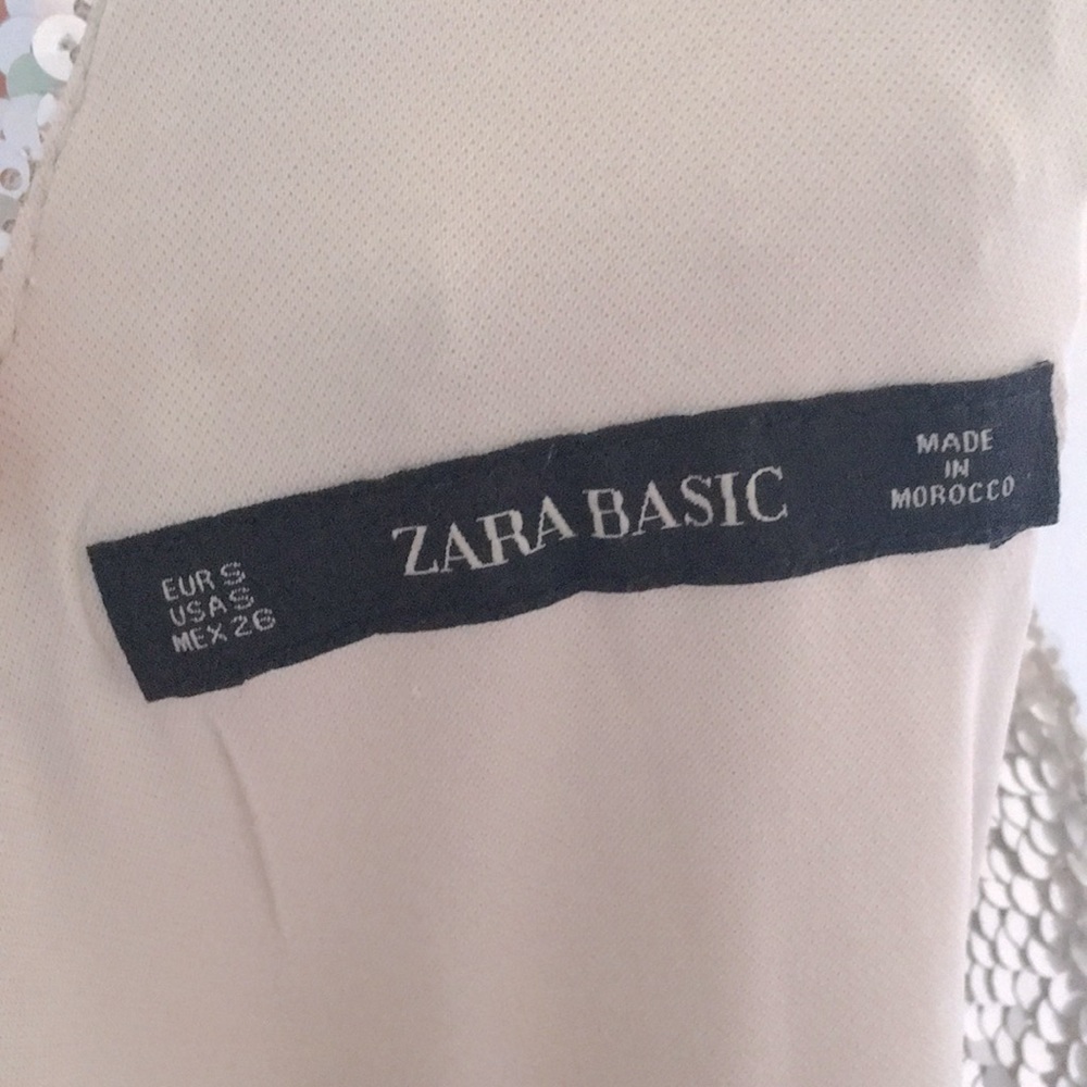 NWOT | Silver sequin dress by Zara - Picture 3 of 3